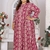 Pink Colour Ethnic Plus size Kurti With Fashionable Print Work