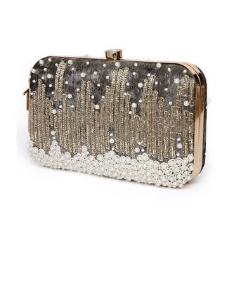 Grace Embellished Grey Clutch 3