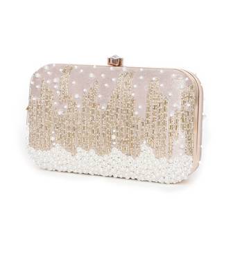 Grace Embellished Rosegold Clutch 2