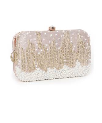 Grace Embellished Rosegold Clutch 3