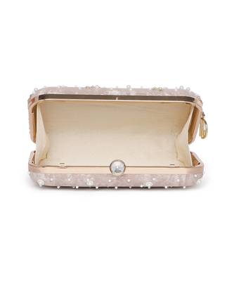 Grace Embellished Rosegold Clutch 5