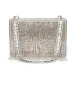 Edie Silver Clutch