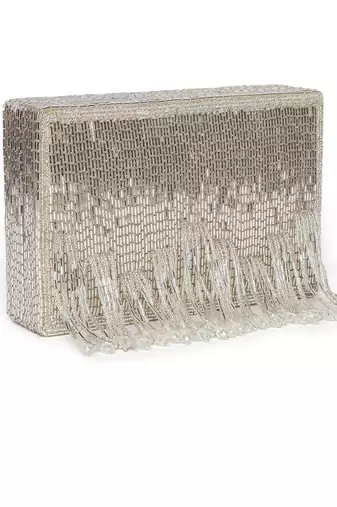 Edie Silver Clutch