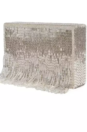 Edie Silver Clutch