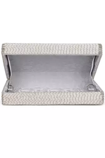 Edie Silver Clutch