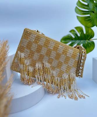 Edie Silver Gold Clutch 1