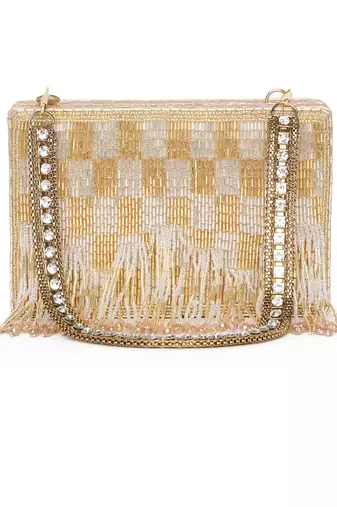 Edie Silver Gold Clutch