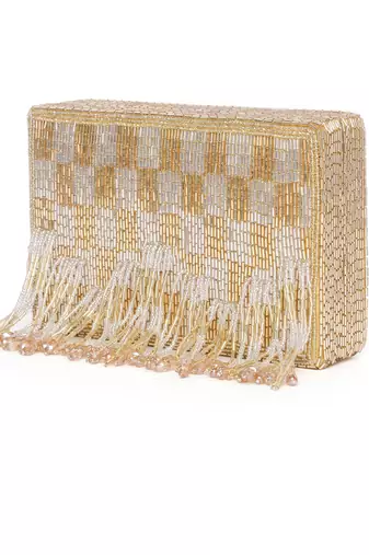 Edie Silver Gold Clutch