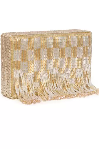 Edie Silver Gold Clutch