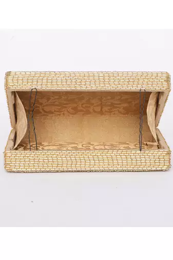 Edie Silver Gold Clutch