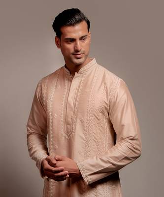 Rosewater Embroidered Kurta Set 3