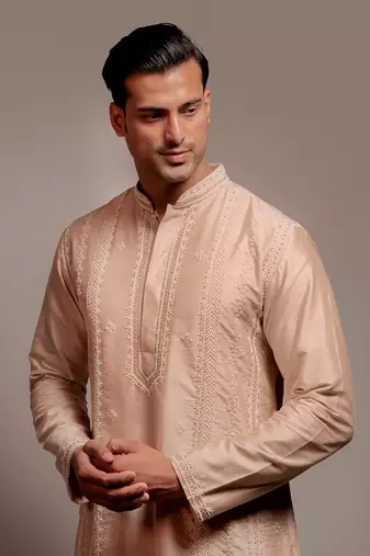 Rosewater Embroidered Kurta Set