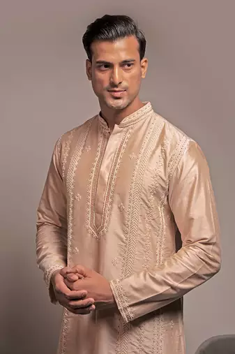 Rosewater Embroidered Kurta Set
