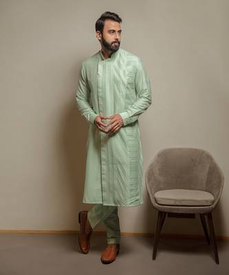 Aqua Asymmetric Kurta Set 2