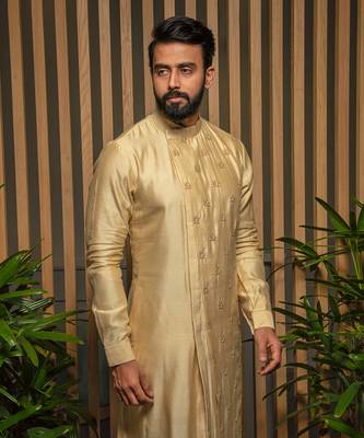 Beige Asymmetric Kurta Set 2