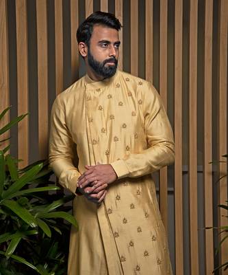 Beige Asymmetric Kurta Set 4