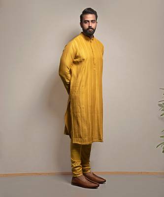 Mustard Pintuck Kurta Set 2