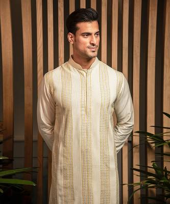 Ivory Embroidered Kurta Set 3
