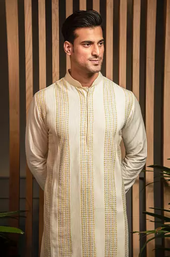 Ivory Embroidered Kurta Set