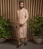 Pink Embroidered Bandi With Kurta Set