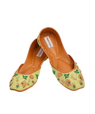 Olive Spring Knot Jutti 1