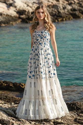 Off White Mulmul Maxi Dress