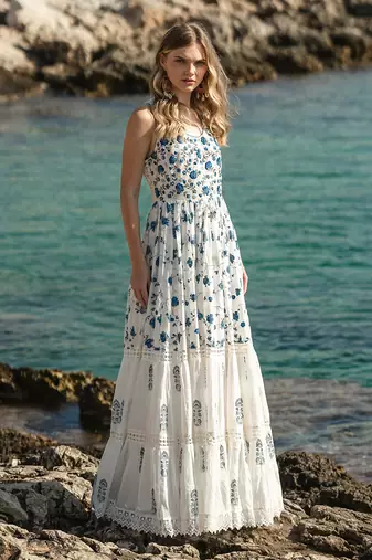 Off White Mulmul Maxi Dress