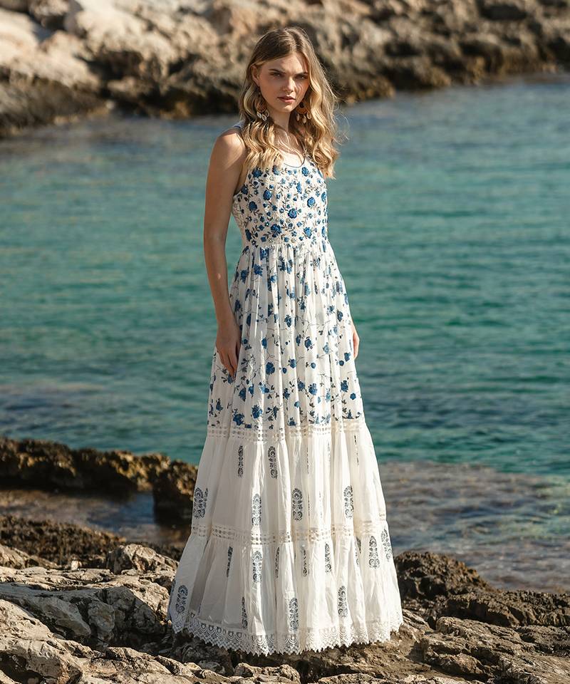 Off White Mulmul Maxi Dress