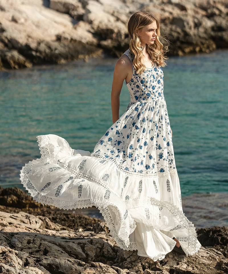 Off White Mulmul Maxi Dress