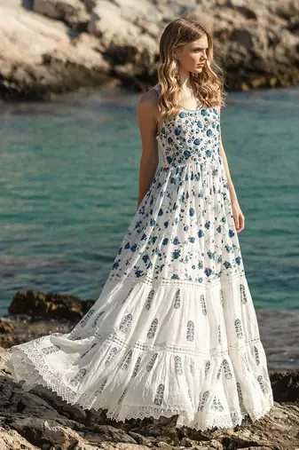 Off White Mulmul Maxi Dress