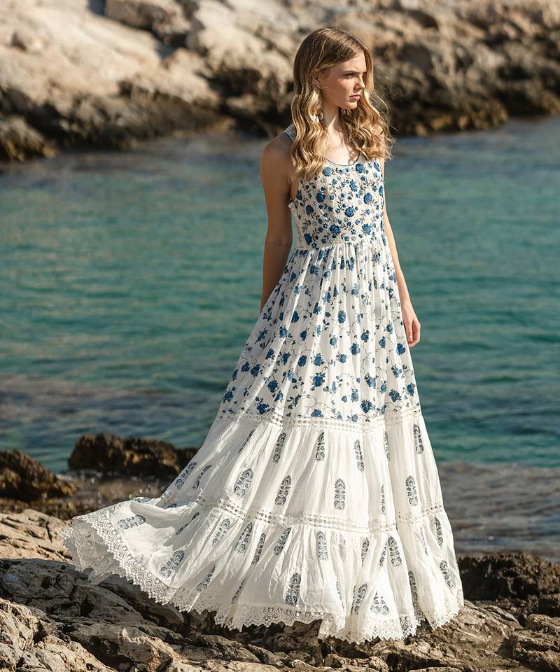 Off White Mulmul Maxi Dress