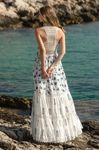 Off White Mulmul Maxi Dress