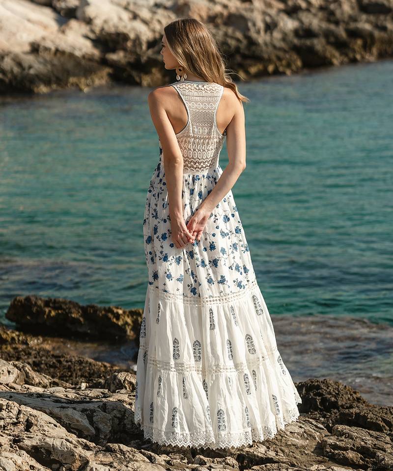 Off White Mulmul Maxi Dress