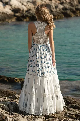 Off White Mulmul Maxi Dress