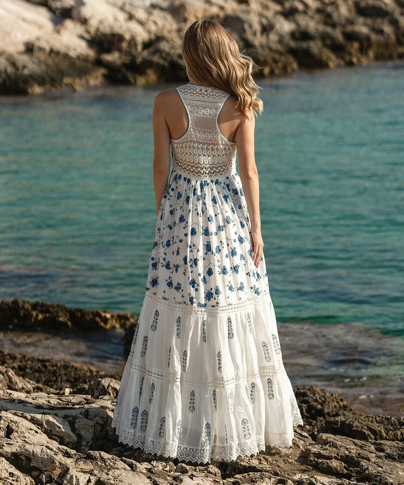 Off White Mulmul Maxi Dress