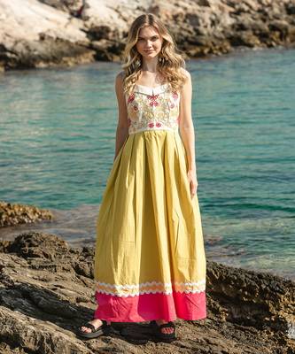 Yellow Poplin Dress 1