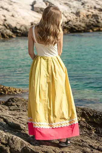 Yellow Poplin Dress