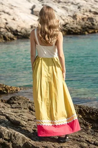 Yellow Poplin Dress