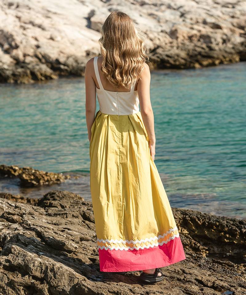Yellow Poplin Dress