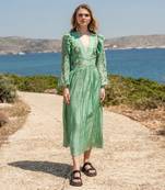 Green Mulmul Maxi Dress
