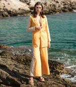 Yellow Poplin Pant Suit