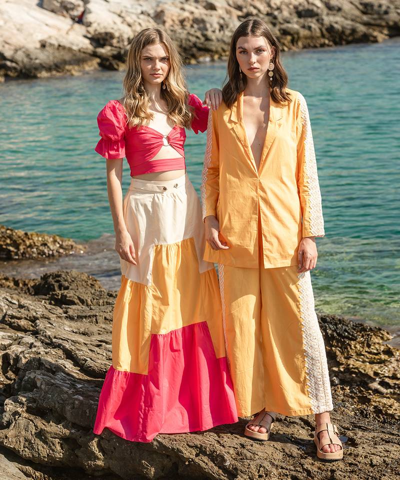 Yellow Poplin Pant Suit