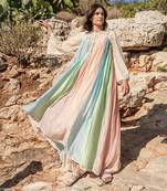 Multi Colour Block Embroidered Dress