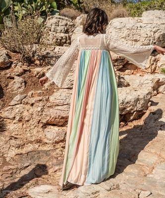 Multi Colour Block Embroidered Dress 2