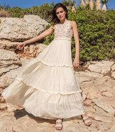Beige Mulmul Dress