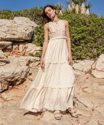 Beige Mulmul Dress 3