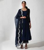 Midnight Blue Stella  Anarkali Set