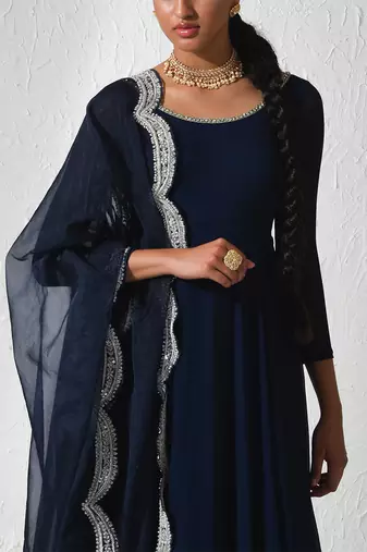 Midnight Blue Stella  Anarkali Set