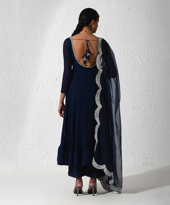 Midnight Blue Stella  Anarkali Set 3