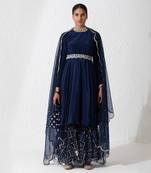 Midnight Blue Zaria Anarkali Set